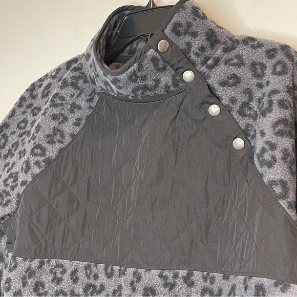 J Crew Quilted Fleece pullover size M - Picture 3 of 6